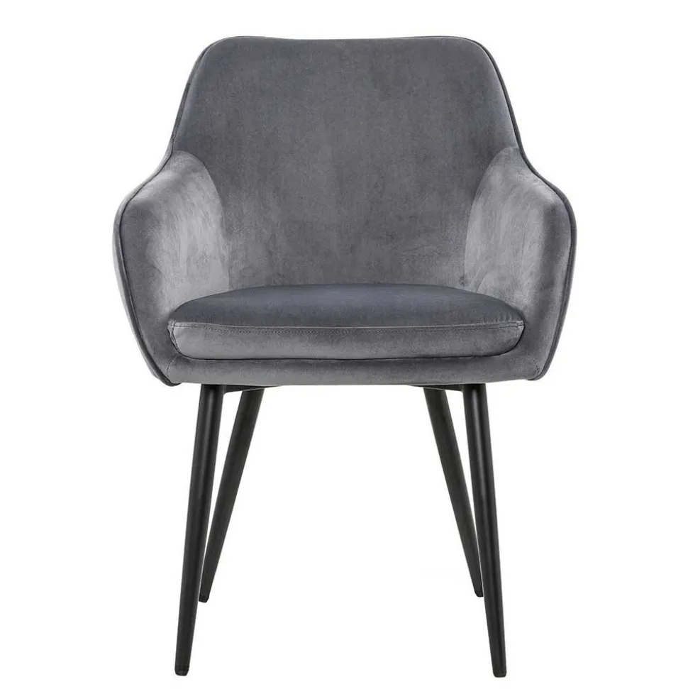 Set Baumkantentisch & Samtstühle - Sylverta (fünfteilig)