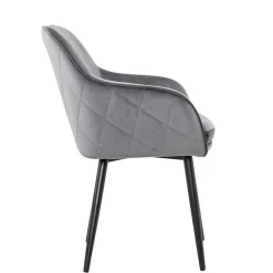 Set Baumkantentisch & Samtstühle - Sylverta (fünfteilig)