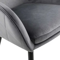 Set Baumkantentisch & Samtstühle - Sylverta (fünfteilig)