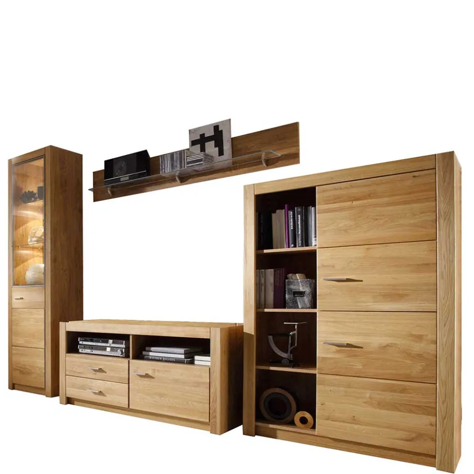 Set Design Wohnwand aus Asteiche - Landuva (vierteilig)