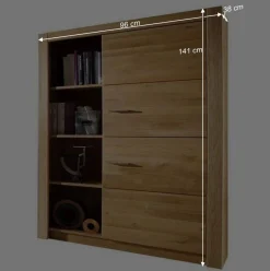 Set Design Wohnwand aus Asteiche - Landuva (vierteilig)