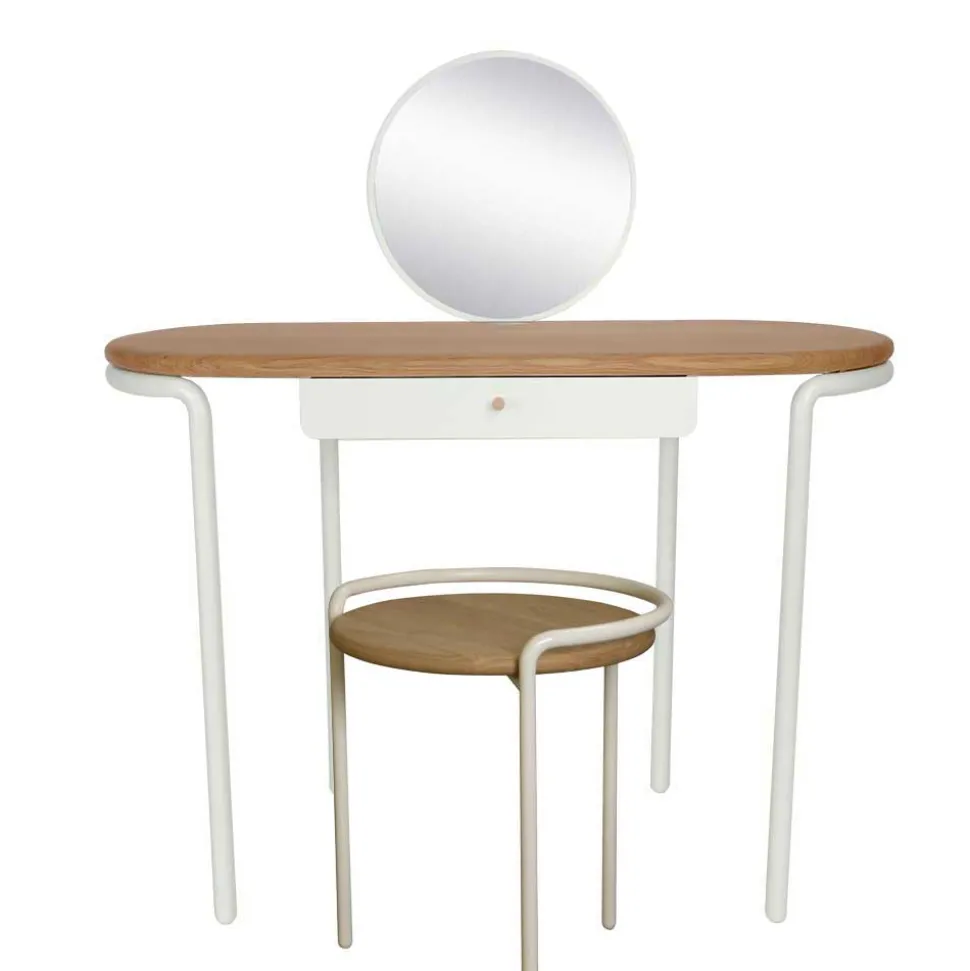 Set Frisiertisch mit Spiegel & Hocker - Westerland (zweiteilig)