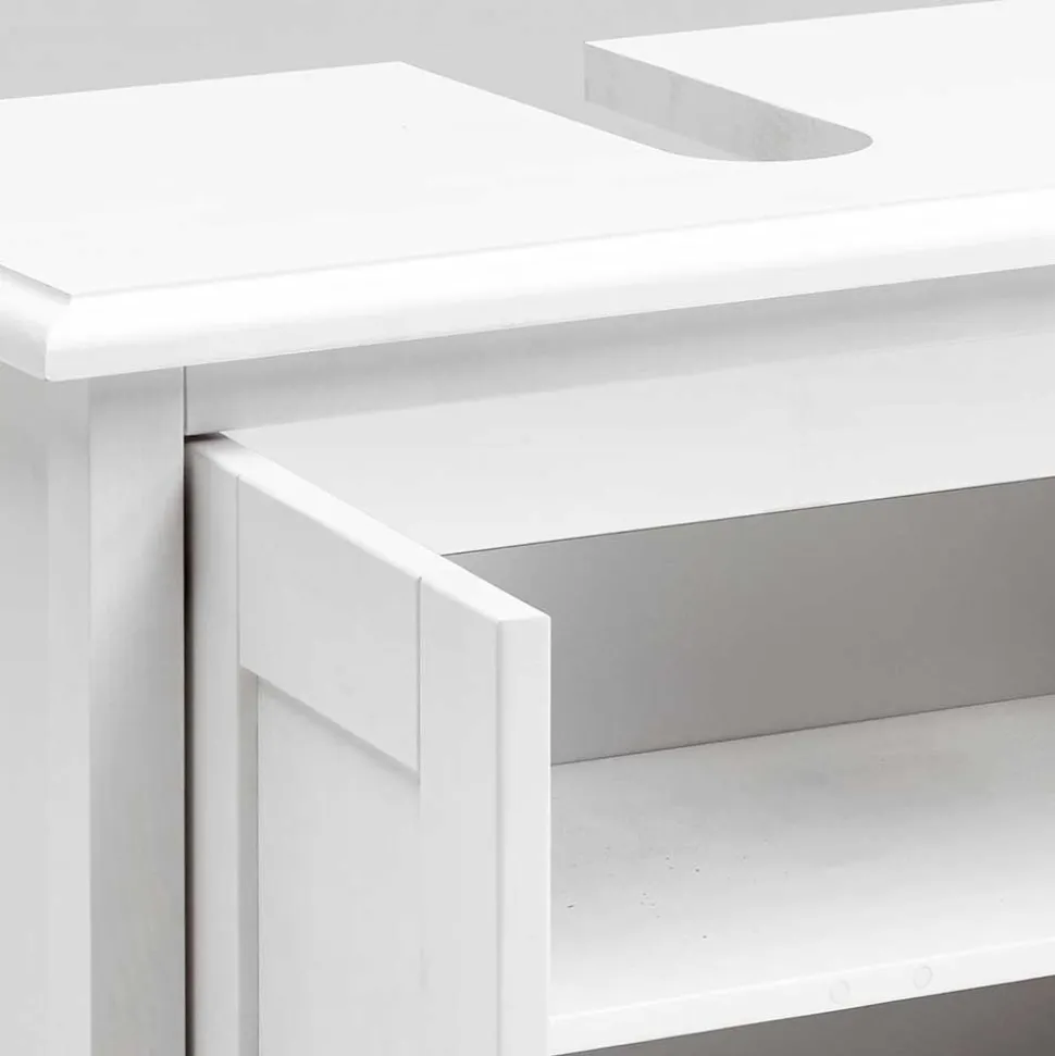 Set Landhaus Badmöbel aus Holz - Satumare (dreiteilig)