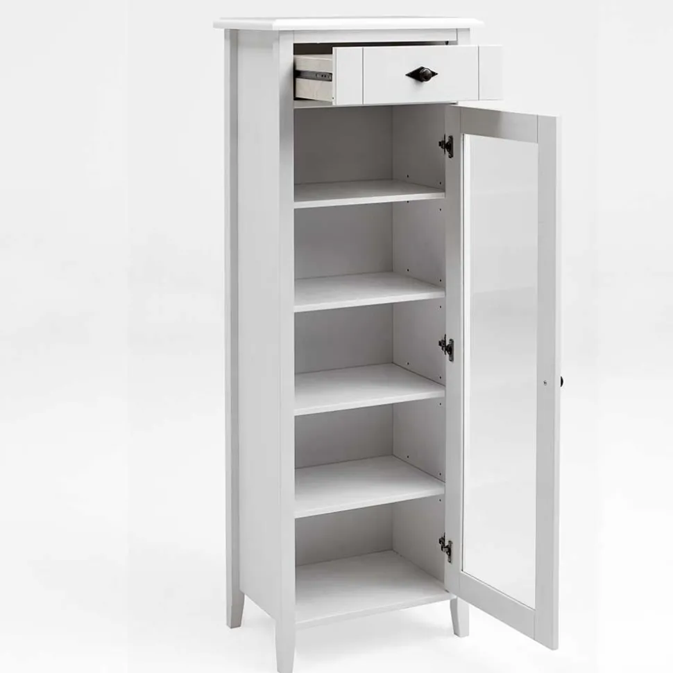 Set Landhaus Badmöbel aus Holz - Satumare (dreiteilig)