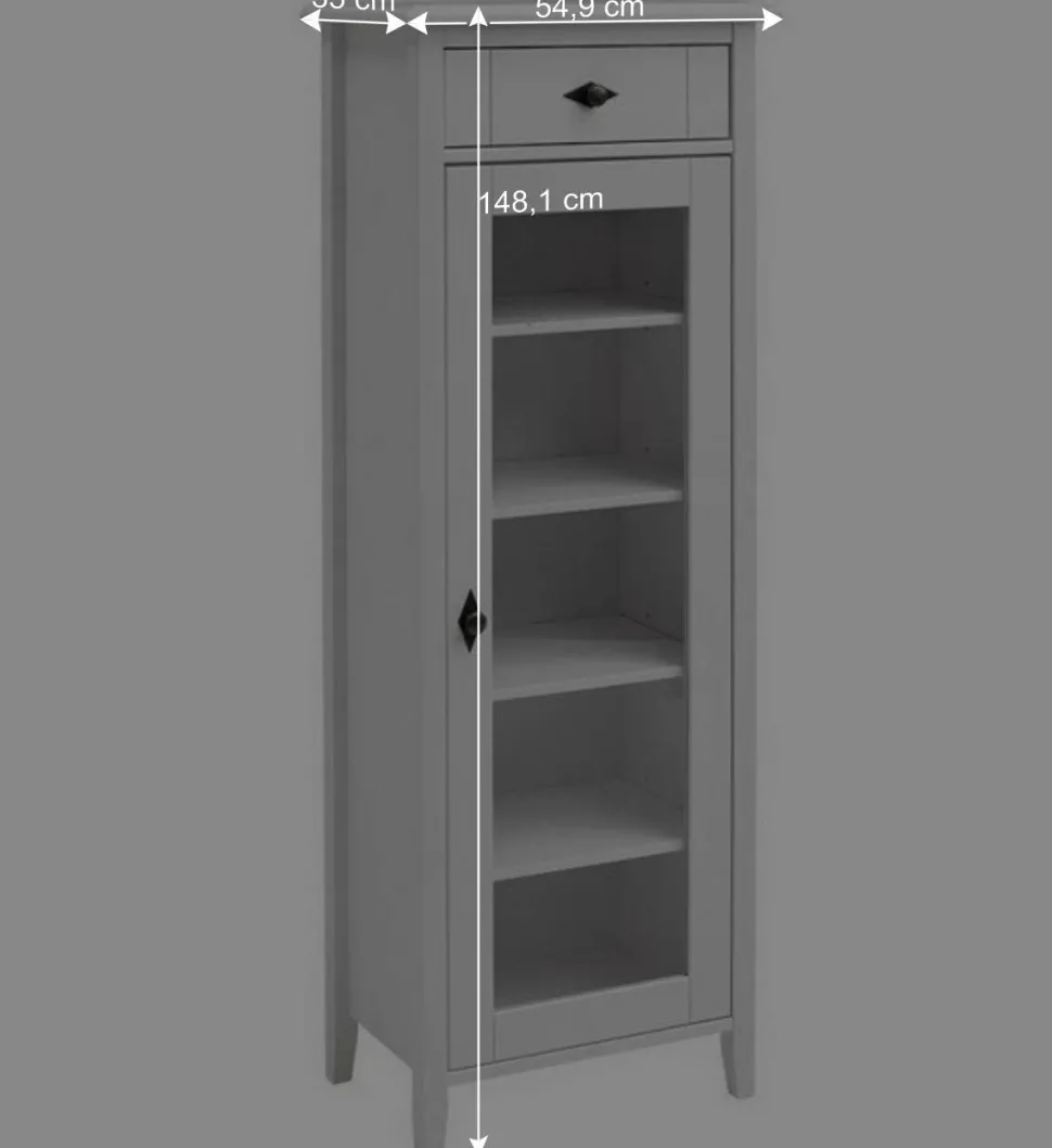 Set Landhaus Badmöbel aus Holz - Satumare (dreiteilig)