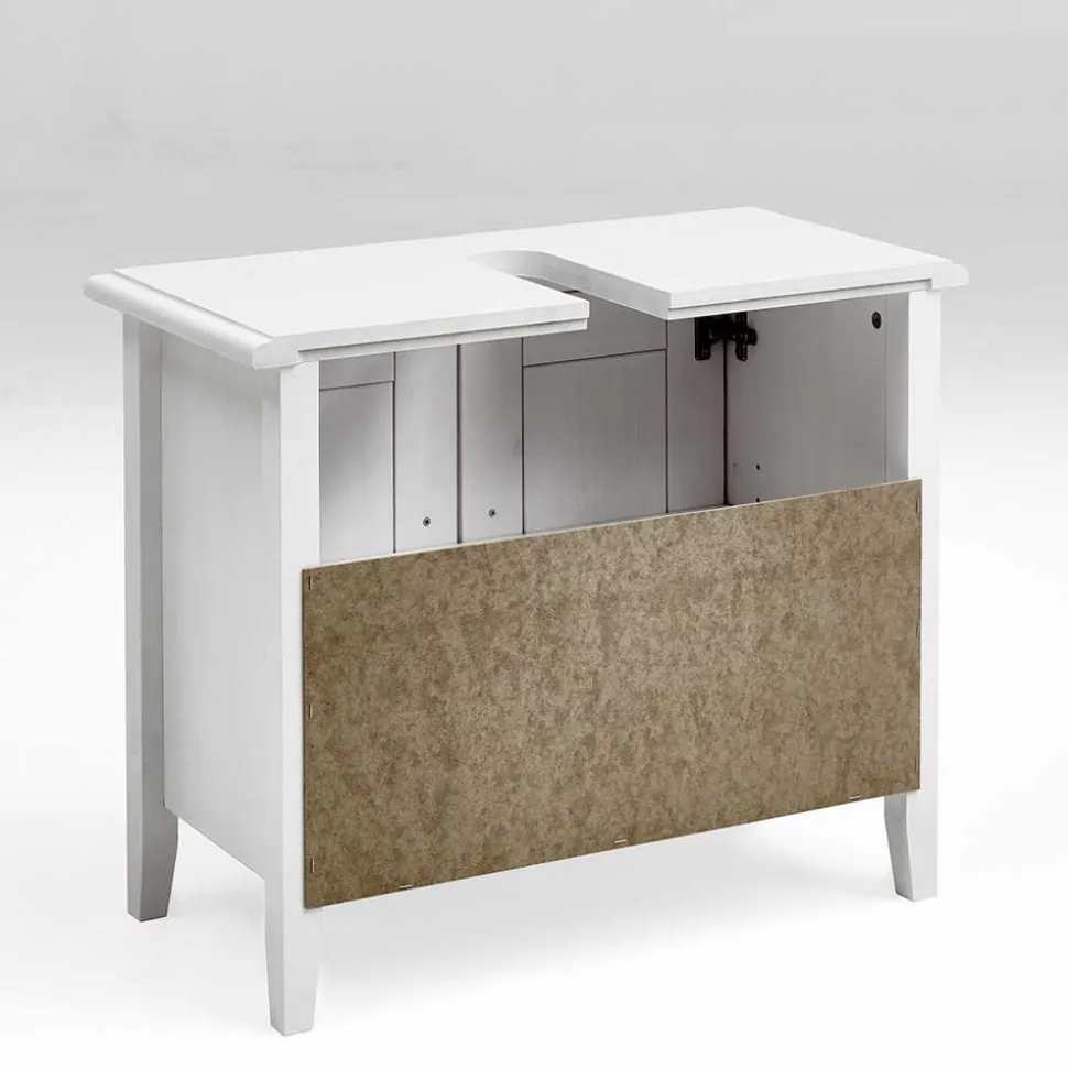 Set Landhaus Badmöbel aus Holz - Satumare (dreiteilig)