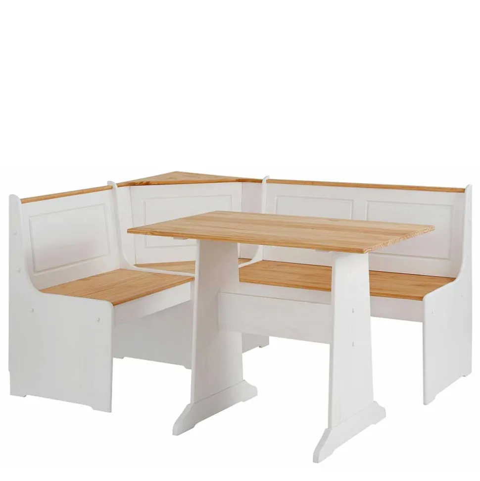 Set Landhaus Eckbank & Tisch - Lilien (zweiteilig)