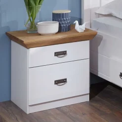 Set Landhausbett & Nachtschränke - Sibiuta (dreiteilig)