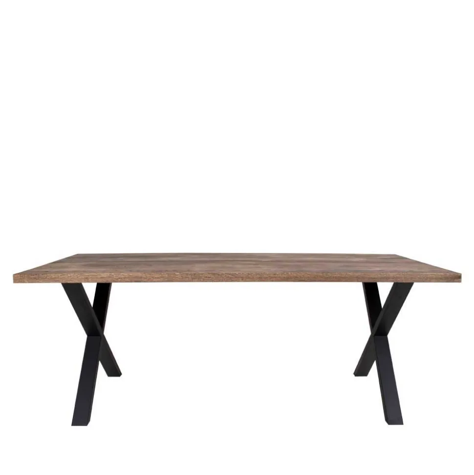 Set Loft X-Fuß Tisch & Tischsessel - Ghaz (siebenteilig)