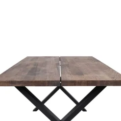 Set Loft X-Fuß Tisch & Tischsessel - Ghaz (siebenteilig)