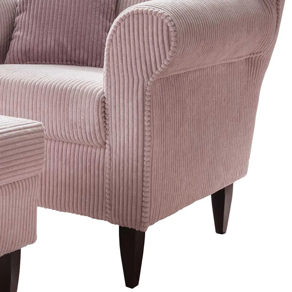 Set Ohrensessel mit Fußhocker - Noah (zweiteilig)