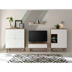 Set Skandi Möbel fürs Wohnzimmer - Cablos (vierteilig)