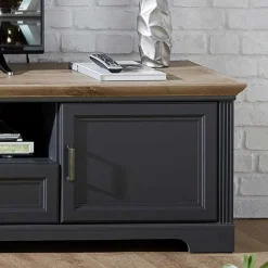 Set TV Lowboard & Vitrine in Grau - Thumbs (zweiteilig)