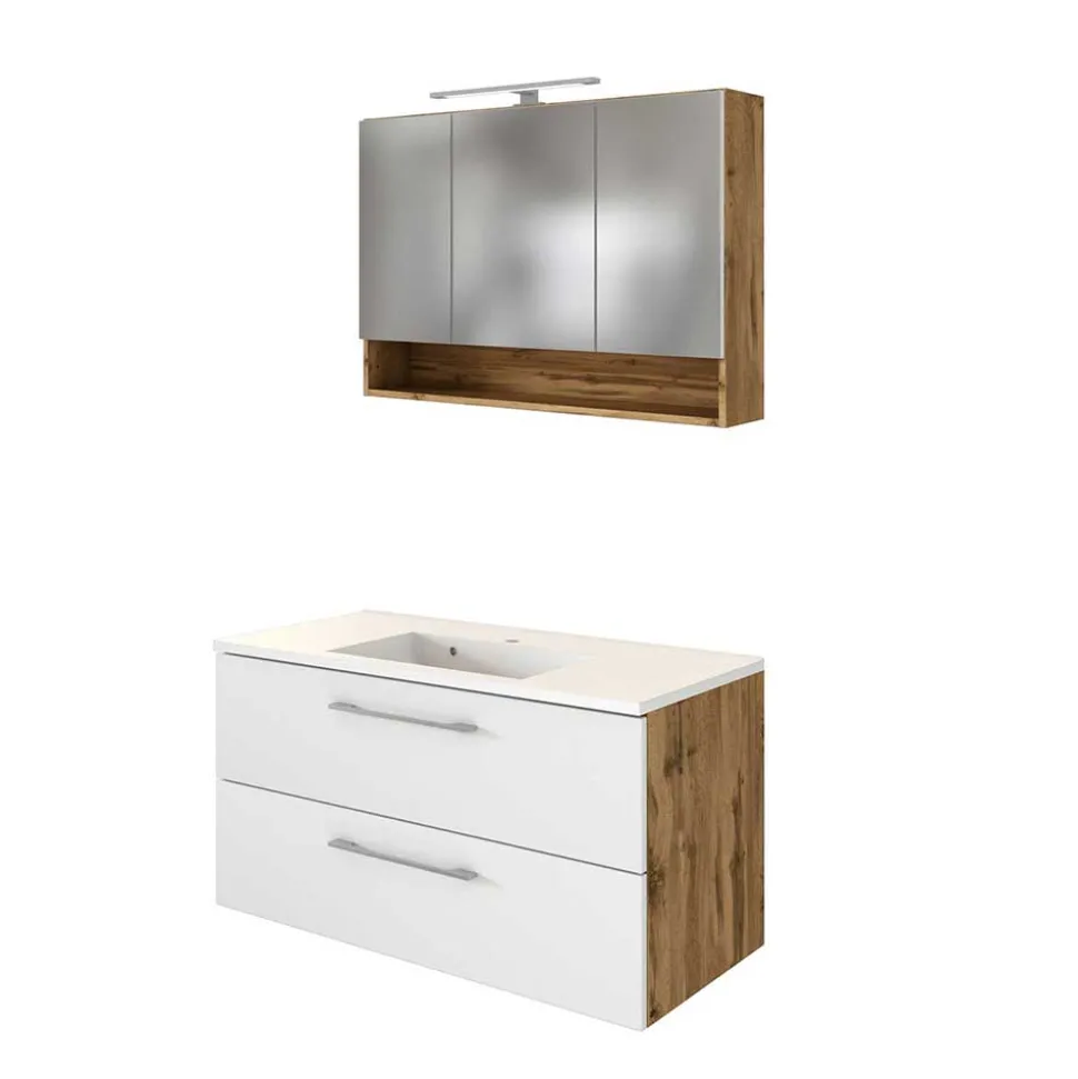 Set Waschtisch Kombi in 2 Breiten - Yazemina (zweiteilig)