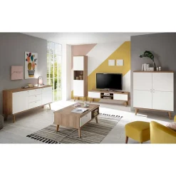 Set Wohnzimmer Einrichtung zweifarbig - Cablos (fünfteilig)