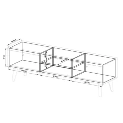 Set Wohnzimmer Einrichtung zweifarbig - Cablos (fünfteilig)