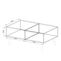 Set Wohnzimmer Einrichtung zweifarbig - Cablos (fünfteilig)