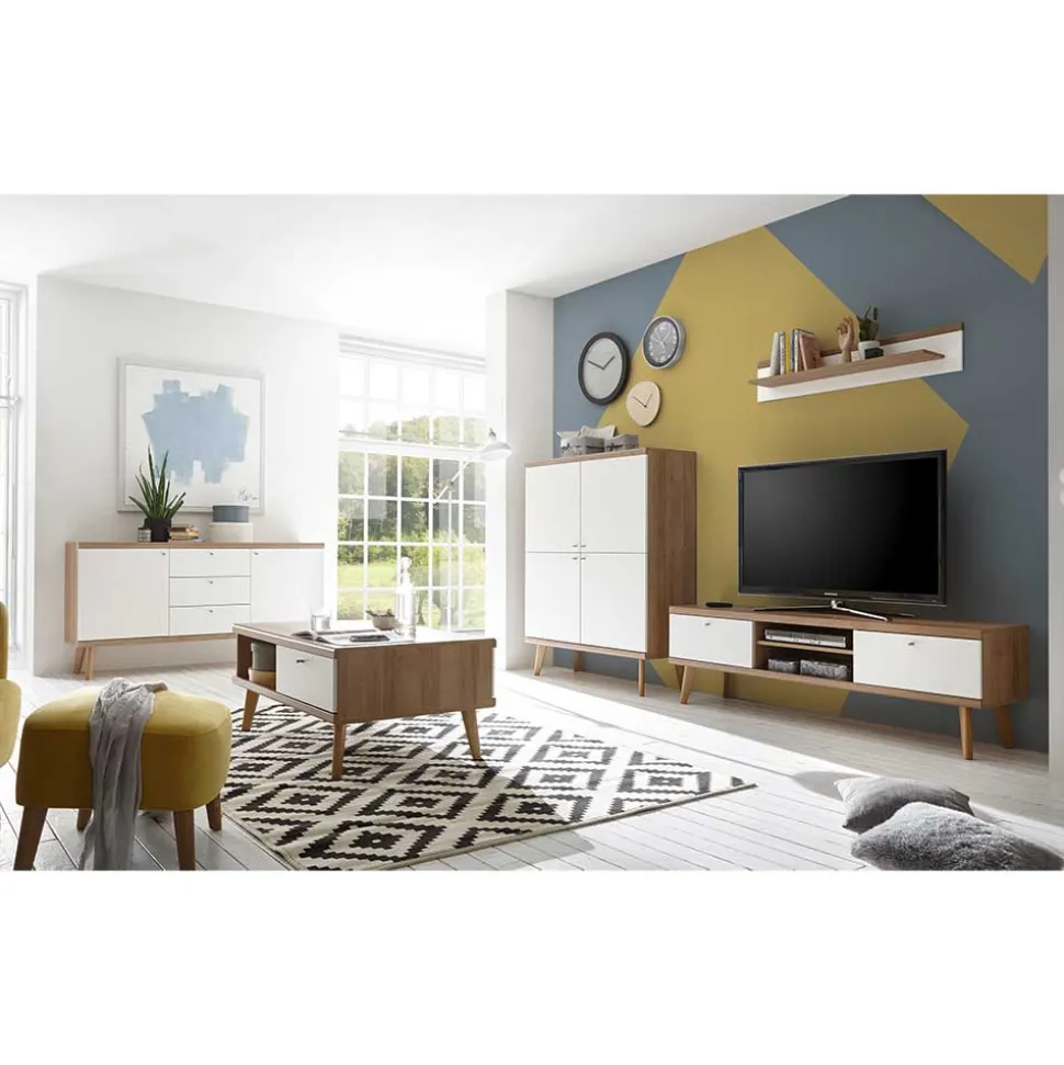 Set Wohnzimmer Möbel mit Sofatisch - Cablos I (fünfteilig)