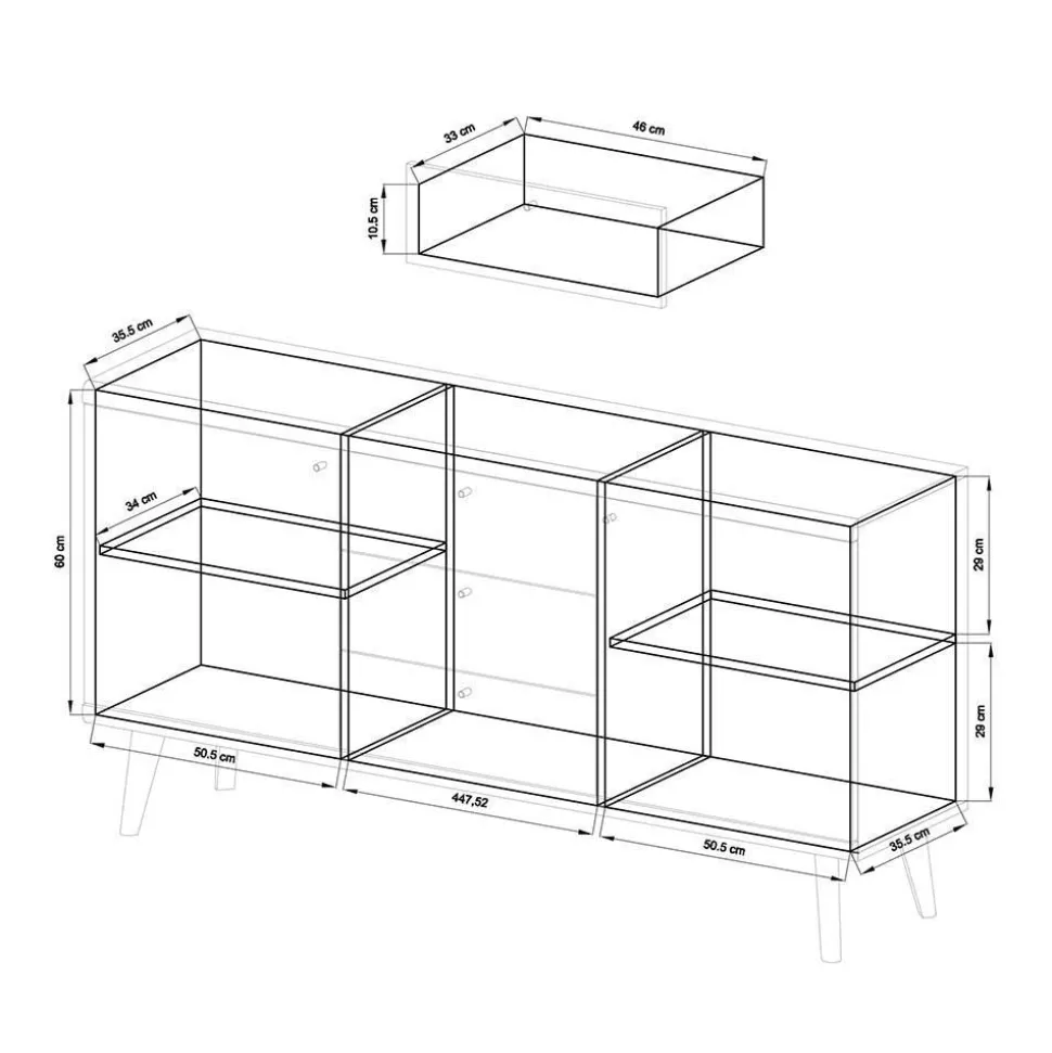 Set Wohnzimmer Möbel mit Sofatisch - Cablos I (fünfteilig)