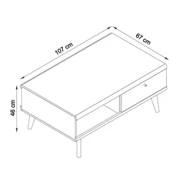 Set Wohnzimmer Möbel mit Sofatisch - Cablos I (fünfteilig)