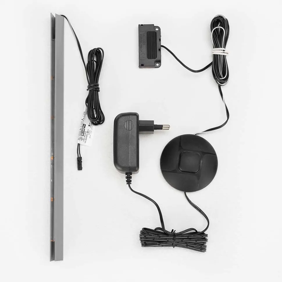 Set Wohnzimmermöbel in Hellgrau & Zinneiche - Lioscas (dreiteilig)