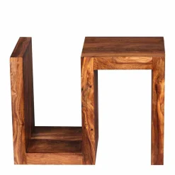 S-Form Design Tischchen Hoslo aus Holz massiv