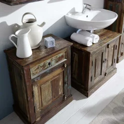 Shabby Badmöbel aus Recyclingholz - Jamaica (fünfteilig)