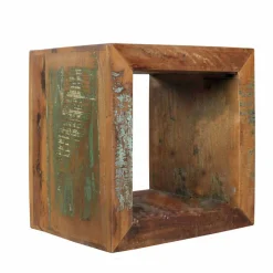 Shabby Chic Ablagetisch Dencig in Würfelform halboffen