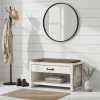 Shabby Chic Bank in Weiß & Braun - Beat