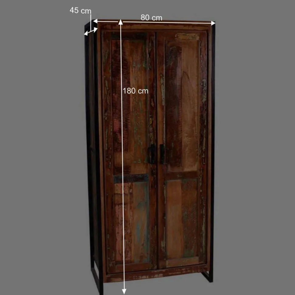 Shabby Chic Dielenschrank aus Recyclingholz - Ensley