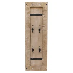 Shabby Chic Garderobenpaneel mit vier Haken - Abid