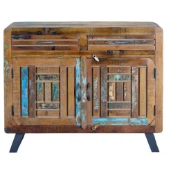 Shabby Chic Kombi-Kommode aus Recyclingholz - Tunar