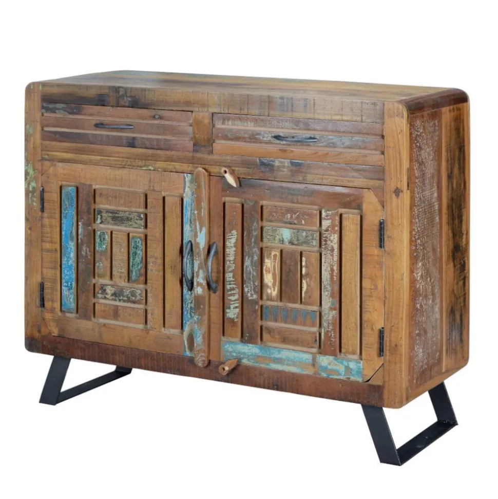 Shabby Chic Kombi-Kommode aus Recyclingholz - Tunar