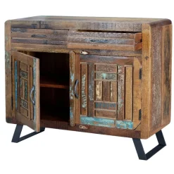 Shabby Chic Kombi-Kommode aus Recyclingholz - Tunar