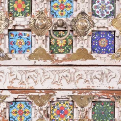 Shabby Chic Kommode in Antikweiß - Mirell