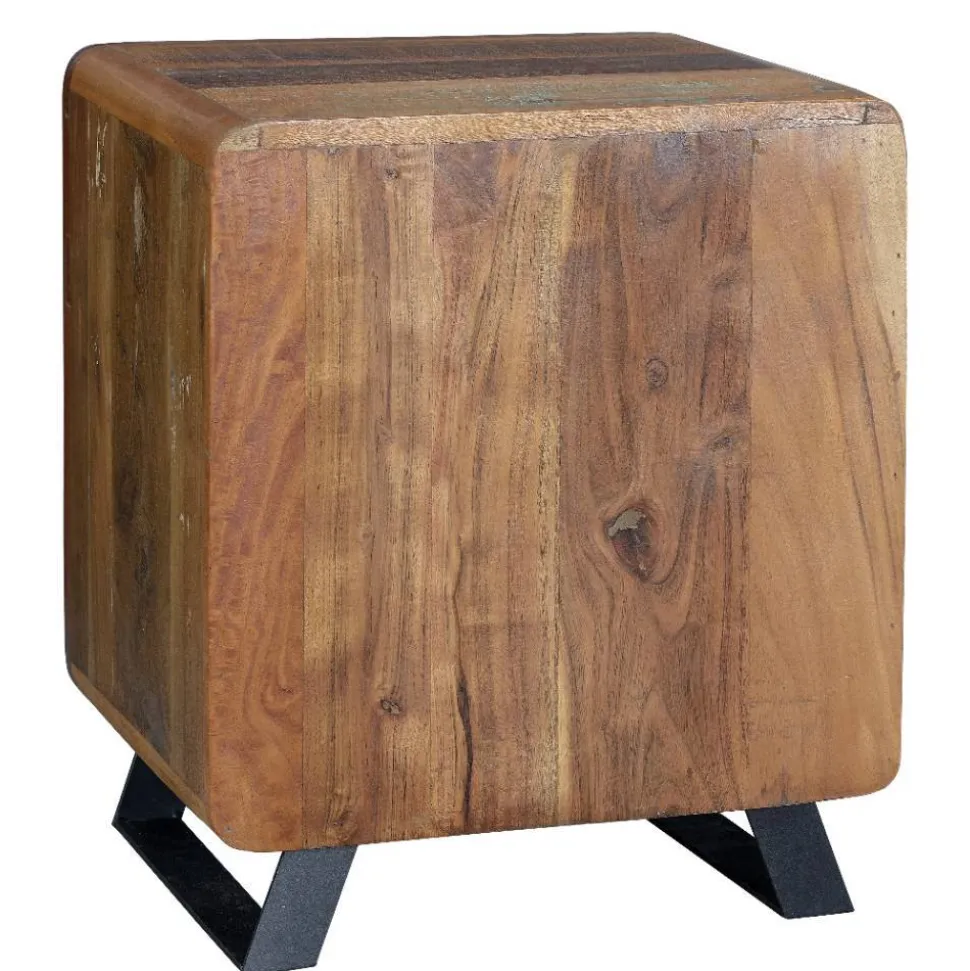 Shabby Chic Nachtkommode aus Recyclingholz - Tunar