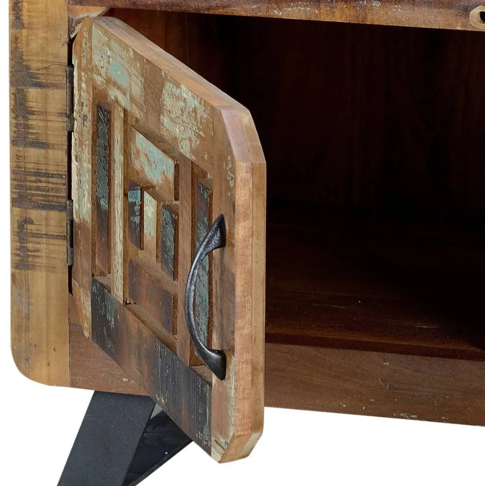 Shabby Chic Nachtkommode aus Recyclingholz - Tunar