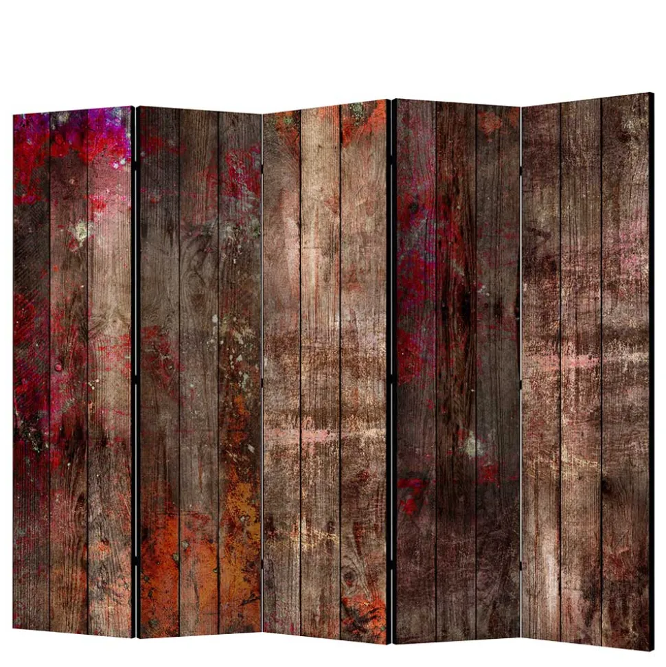 Shabby Chic Paravent in Bretterwand Optik - Nico