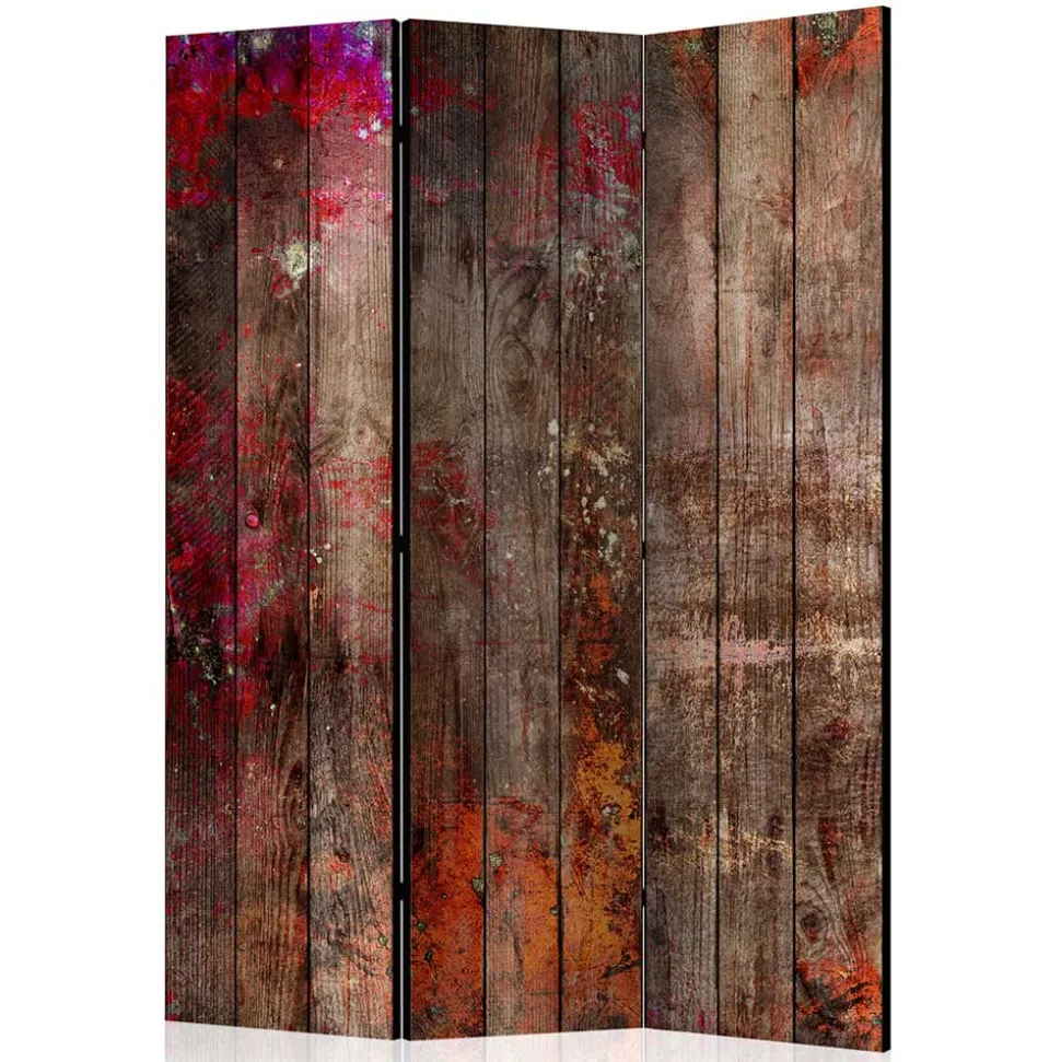 Shabby Chic Paravent in Bretterwand Optik - Nico