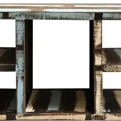 Shabby Chic Regal auf Industry Style Metall Rädern - Folivia