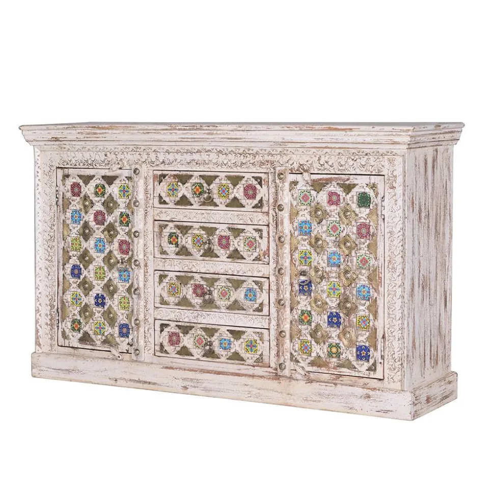 Shabby Chic Sideboard in Antikweiß - Mirell