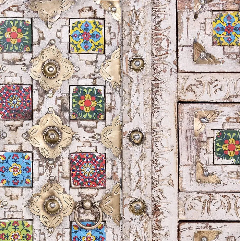 Shabby Chic Sideboard in Antikweiß - Mirell