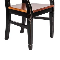 Shabby Chic Stuhl Sacrala in Schwarz