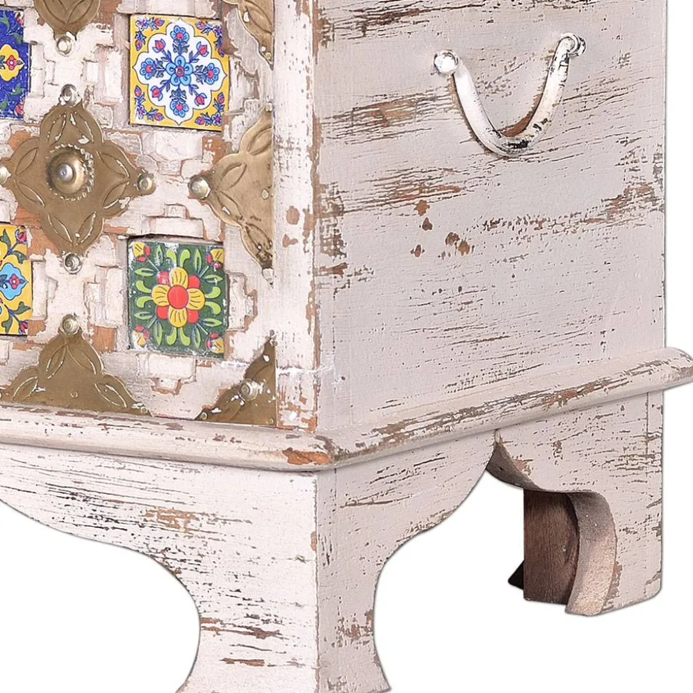 Shabby Chic Truhe in Antikweiß - Mirell