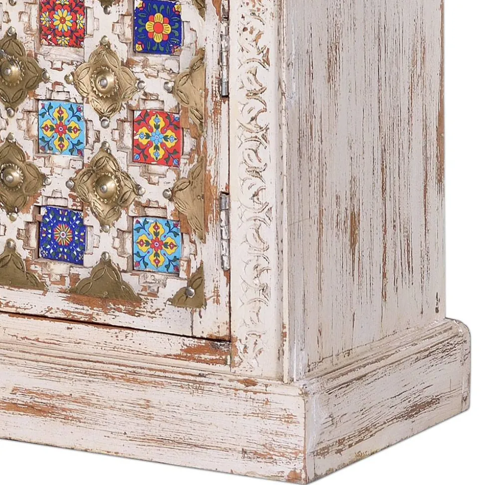 Shabby Chic TV Lowboard in Antikweiß - Mirell