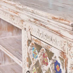 Shabby Chic TV Lowboard in Antikweiß - Mirell