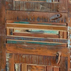 Shabby Chic Vitrinenschrank aus Recyclingholz - Tunar