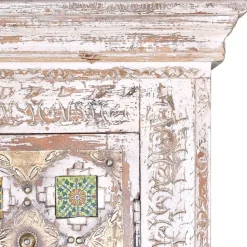 Shabby Chic Wohnzimmerschrank in Antikweiß - Mirell