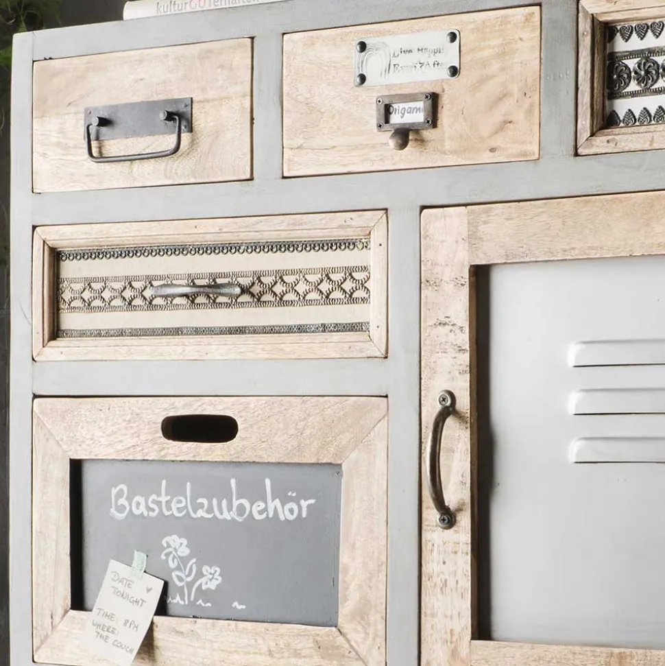 Shabby Design Highboard aus Recyclingholz - Nuro