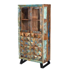 Shabby Design Vitrine aus Recyclingholz - Zeremonia